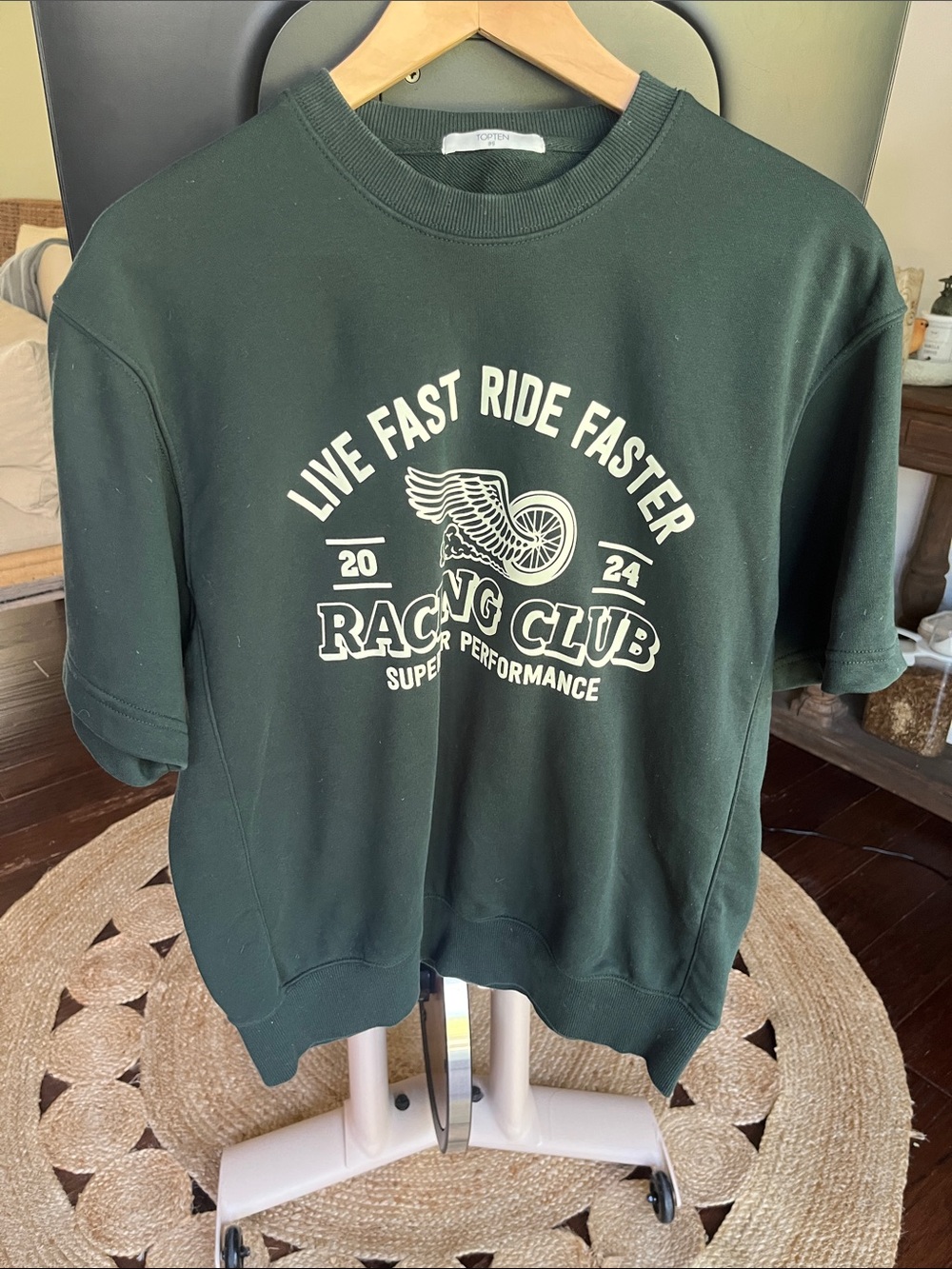 Top ten Graphic Short-Sleeve Sweatshirt - Dark Green